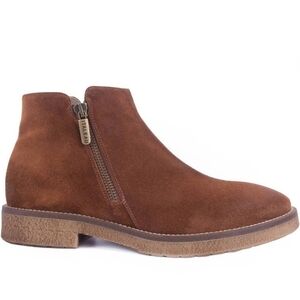 NEW Italeau Foliana 37.5 brown suede ankle boots booties NWOB